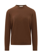 KNIT DE MONSIEUR - Maglia Girocollo con Bordi a Coste - Marrone - LIDIASHOPPING® - Official Website
