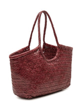 DRAGON DIFFUSION - Borsa Nanutcket Basket Intrecciata - Rosso - LIDIASHOPPING® - Official Website