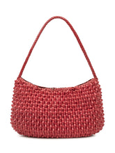 DRAGON DIFFUSION - Borsa Basil Shoulder Tote Intrecciata - Rosso - LIDIASHOPPING® - Official Website