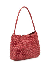 DRAGON DIFFUSION - Borsa Basil Shoulder Tote Intrecciata - Rosso - LIDIASHOPPING® - Official Website