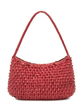 DRAGON DIFFUSION - Borsa Basil Shoulder Tote Intrecciata - Rosso - LIDIASHOPPING® - Official Website