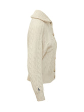 POLO RALPH LAUREN - Cardigan con Collo Ampio e Treccie - Bianco - LIDIASHOPPING® - Official Website