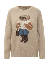 POLO RALPH LAUREN - Maglia Girocollo con Polo Bear - Beige - LIDIASHOPPING® - Official Website