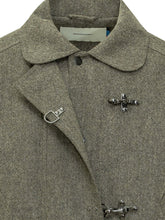 ADHOCONCEPT - Short Tweed Jacket with Metal Clasps - Green - LIDIASHOPPING® - Official Website
