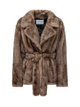 STAND STUDIO - Giacca Silena con Revers e Cintura in Vita - Marrone - LIDIASHOPPING® - Official Website