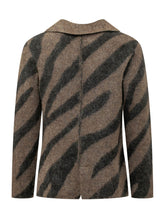 SANFREDI - Giacca Uomo Doppiopetto con Pattern Zebra - Marrone - LIDIASHOPPING® - Official Website