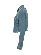 DONDUP - Cropped Jacket with Pockets - Blue - LIDIASHOPPING® - Official Website