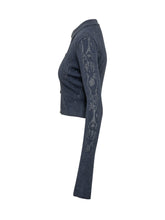 DONDUP - Openwork Cardigan with Collar - Blue - LIDIASHOPPING® - Official Website