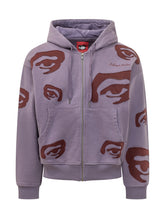 KIDSUPER - Felpa con Cappuccio e Motivi Occhio Applicati - Viola - LIDIASHOPPING® - Official Website