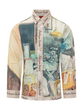 KIDSUPER - Camicia con Stampa Figurativa e Scritte - Multicolore - LIDIASHOPPING® - Official Website