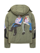 KIDSUPER - Giacca con Cappuccio e Patchwork Figurativo - Verde - LIDIASHOPPING® - Official Website