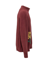 KIDSUPER - Maglia a Collo Alto con Ricamo Floreale - Rosso - LIDIASHOPPING® - Official Website